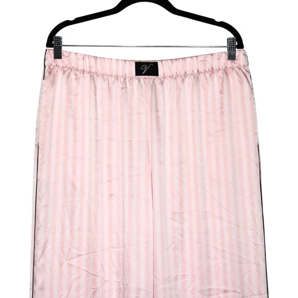 Victoria's Secret Satin PJ Pant Striped Pink L NWT - Picture 5 of 6